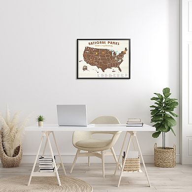 Stupell Home Decor Start Exploring National Parks Framed Wall Art