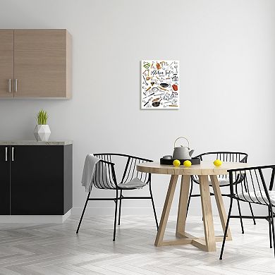 Stupell Home Decor Kitchen Tool Alphabet Plaque Wall Art