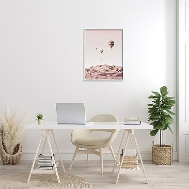 Stupell Home Decor Hot Air Balloons Mountain Framed Wall Art