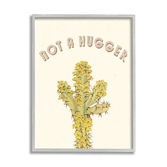 Stupell Home Decor Cactus Not A Hugger Framed Wall Art