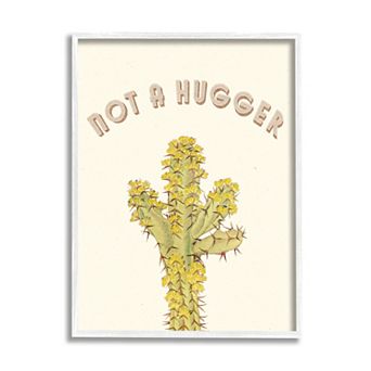 Stupell Home Decor Flowering Cactus Not A Hugger Framed Wall Art