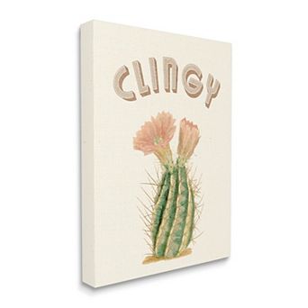 Stupell Home Decor Clingy Cactus Canvas Wall Art