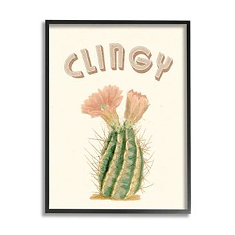 Stupell Home Decor Clingy Cactus Framed Wall Art
