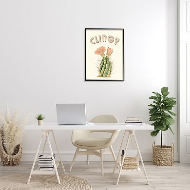 Stupell Home Decor Clingy Cactus Framed Wall Art