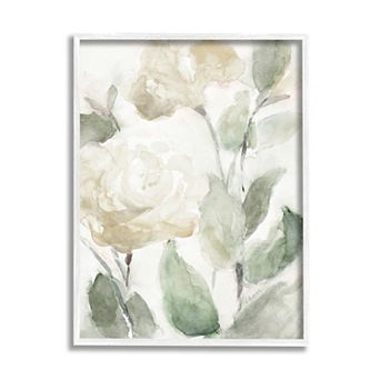 Stupell Home Decor White Roses Framed Wall Art