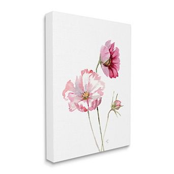 Stupell Home Decor Pink Cosmo Florals Canvas Wall Art