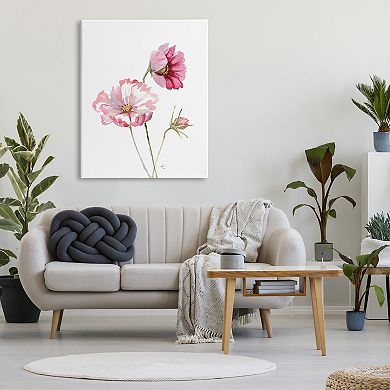 Stupell Home Decor Pink Cosmo Florals Canvas Wall Art