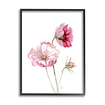 Stupell Home Decor Pink Cosmo Florals Framed Wall Art