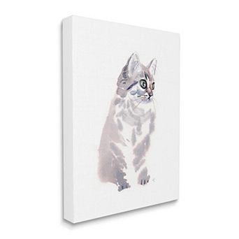Stupell Home Decor Gray Shorthair Kitten Canvas Wall Art