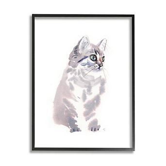 Stupell Home Decor Gray Shorthair Kitten Framed Wall Art
