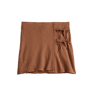 Juniors' SO® Double-Tie Wrap Mini Skirt