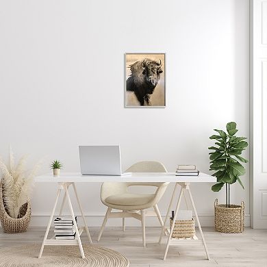 Stupell Home Decor Young Bull Rustic Framed Wall Art