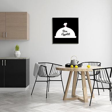 Stupell Home Decor Bon Appetit Mustache Chef Framed Wall Art