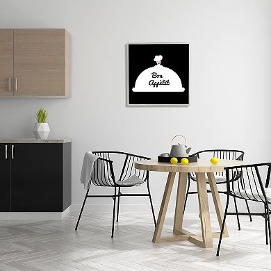 Stupell Home Decor Bon Appetit Mustache Chef Modern Framed Wall Art