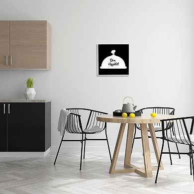 Stupell Home Decor Mustache Chef Bon Appetit Framed Wall Art