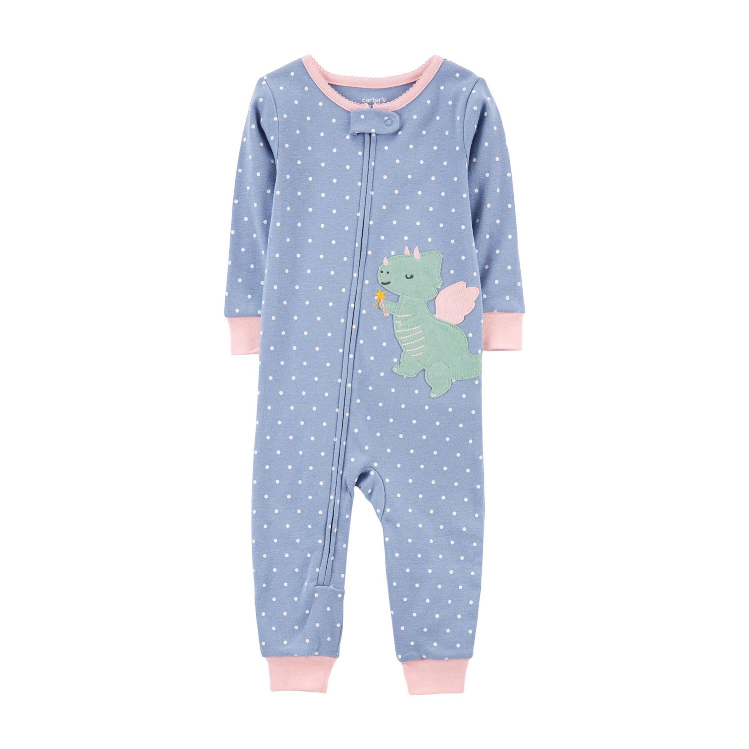 The Children's Place Baby & Toddler Long Sleeve Footed Cotton PJs