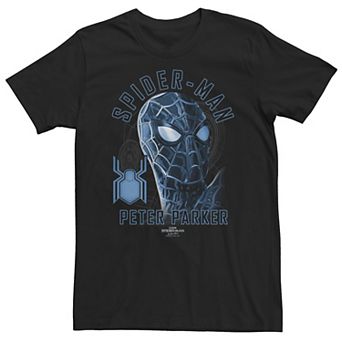 Big & Tall Marvel Spider-Man No Way Home Peter Parker Blue Hue Portrait Tee