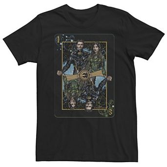 Big & Tall Marvel Eternals Ikaris And Sersi Playing Card Poster Tee