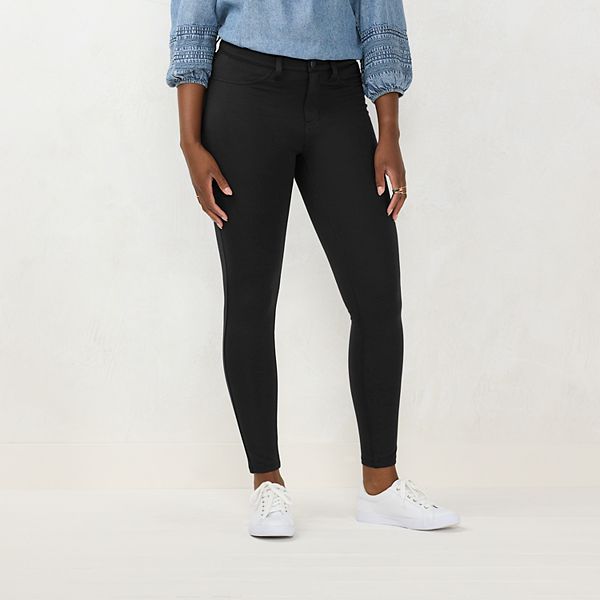 Petite LC Lauren Conrad High-Waisted Super Skinny Ponte Pants