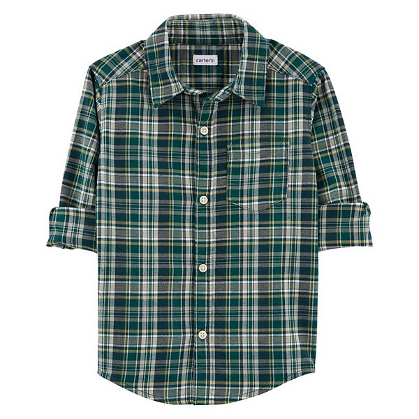 Toddler Boy Carter's Plaid Button-Front Shirt