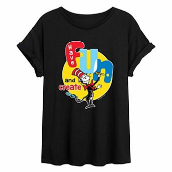 Juniors' Dr. Seuss Have Fun Oversized Graphic Tee