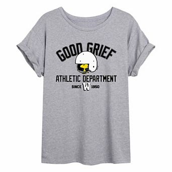 Juniors' Peanuts Good Grief Athletic Department Oversized Tee