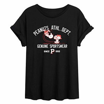 Juniors' Peanuts Athletic Department Oversized Tee
