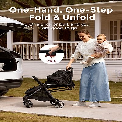 Momcozy ClickGo Lightweight Foldable Frame Stroller