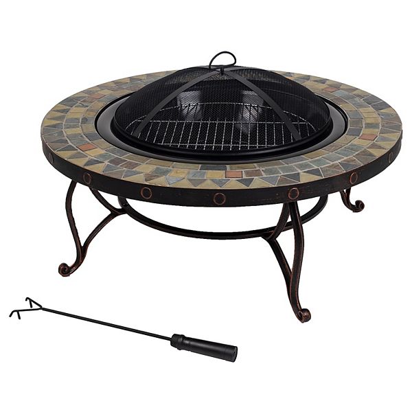Juniper 34in. Slate Fire Pit
