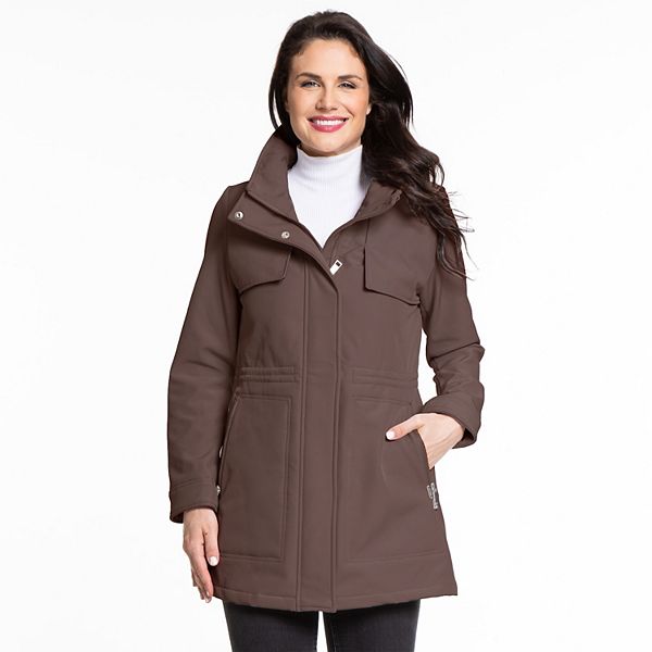 Nine west hooded anorak rain sale parka