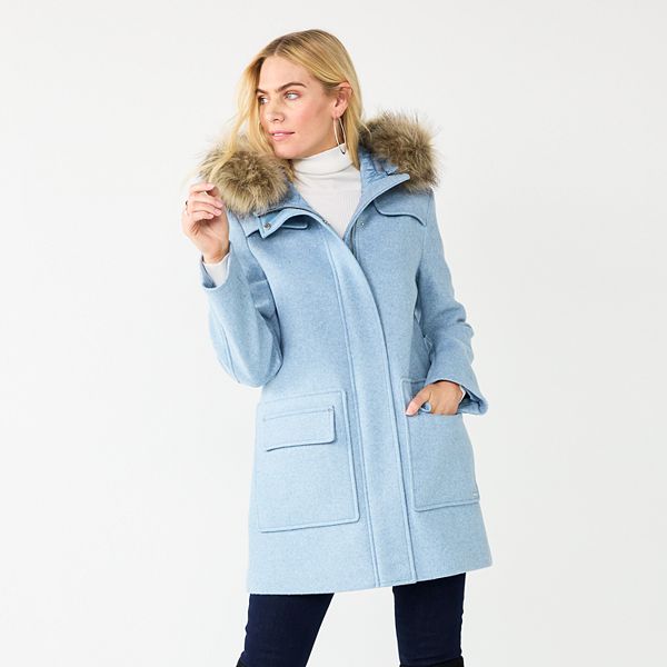 Duffle coat with faux hotsell fur hood