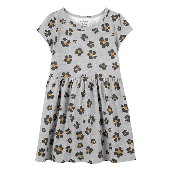 Toddler Girls Carter's Leopard Flower Jersey Dress