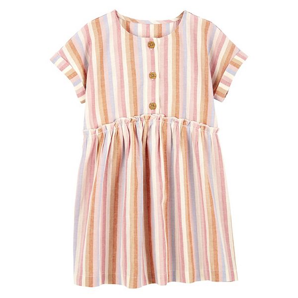 Baby & Toddler Girls Carter's Striped Linen Dress