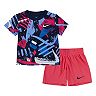 Toddler Boys Nike Dri-FIT Patterned Tee & Shorts Set