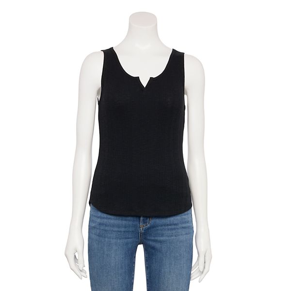 Women's Sonoma Goods For Life® Notchneck Ribbed Tank