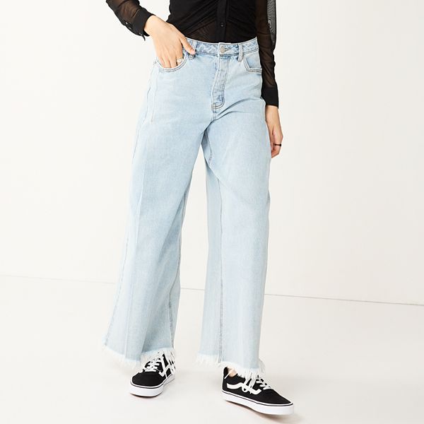 Juniors' SO® High-Rise Wide-Leg Jeans