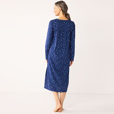 Women's Croft & Barrow® Long Sleeve Nightgown