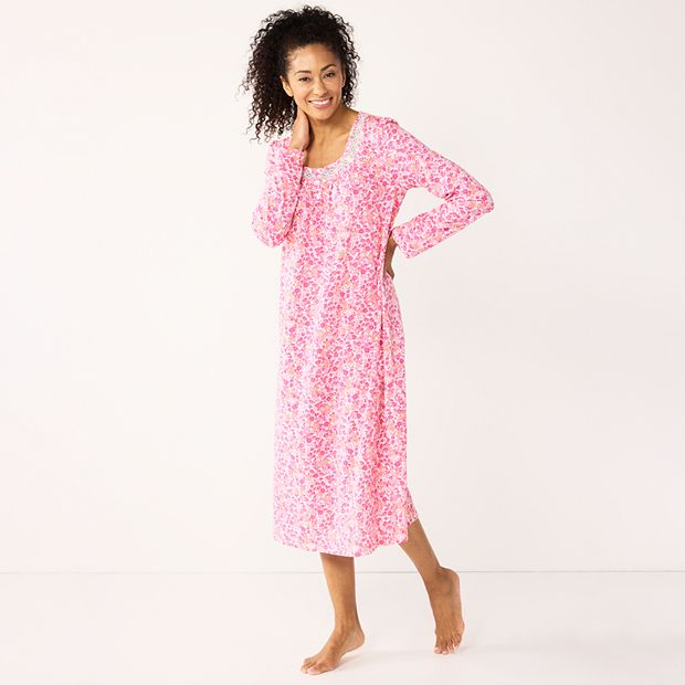 Women s Croft Barrow Long Sleeve Nightgown