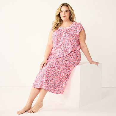 Plus Size Croft & Barrow® Short Sleeve Long Nightgown