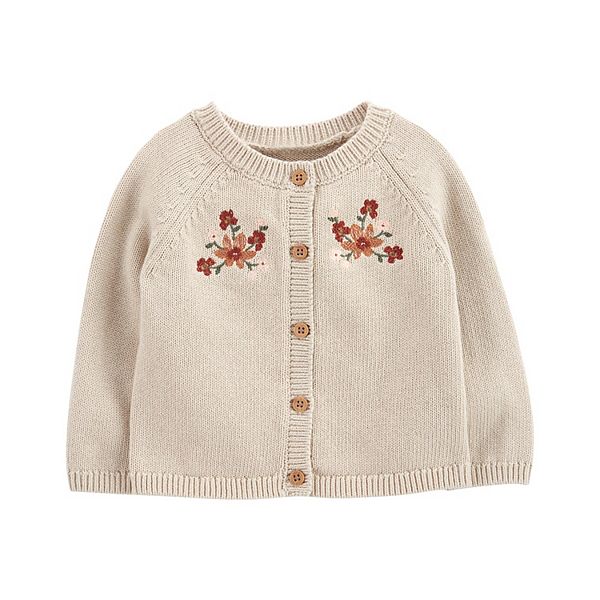 Baby Girls Carter's Embroidered Floral Cardigan