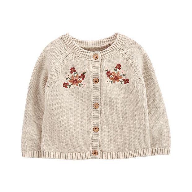 Girls floral outlet cardigan