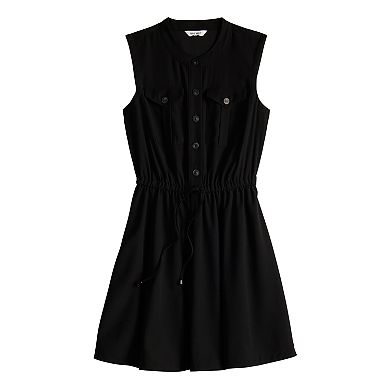 Women's Nine West Fit And Flare Sleeveless Utility Dress