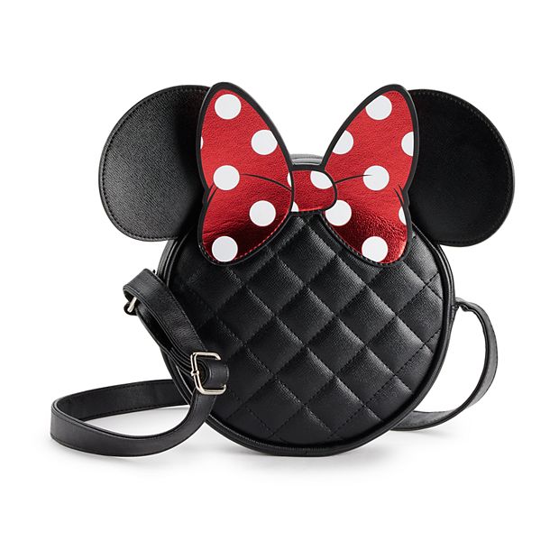 Disney Parks Minnie Mouse Polka Dot Red Bow Crossbody Wallet Purse