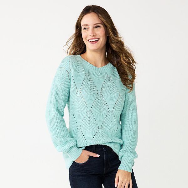 Women's Sonoma Goods For Life® Diamond Stitch Pullover Sweater