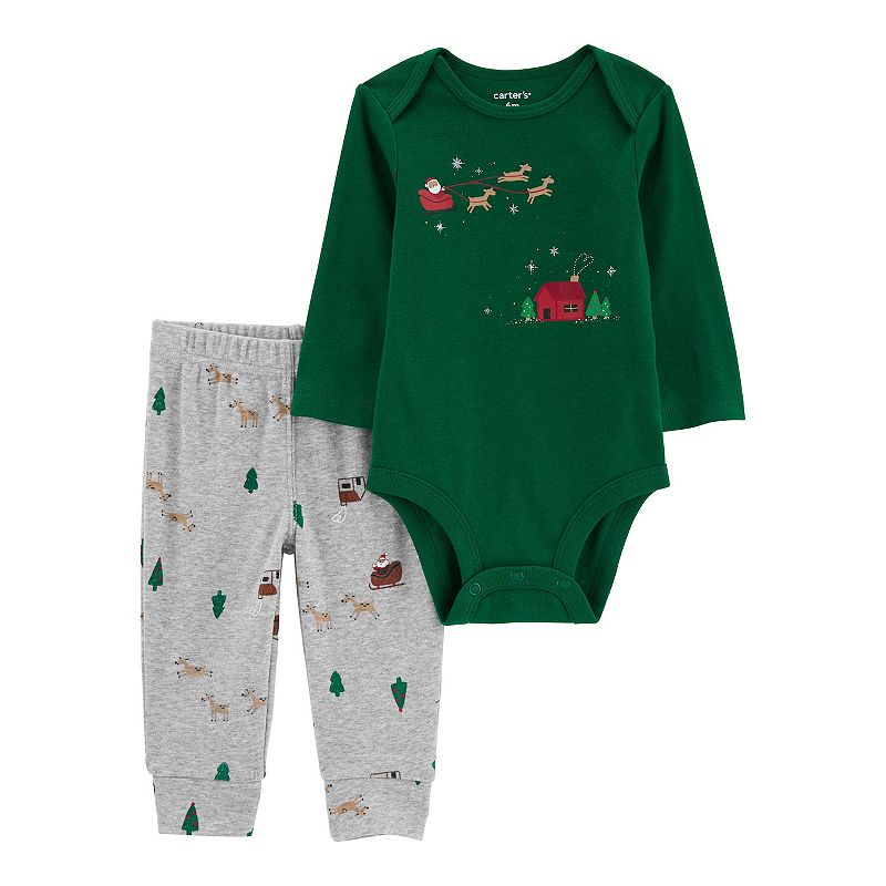 46876786 Baby Girl Carters 2-Piece Christmas Bodysuit & Pan sku 46876786