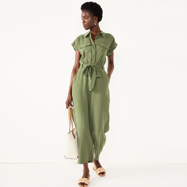 nine west utility jumpsuit