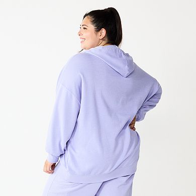 Juniors' Plus Size SO® Oversized Zip-Up Hoodie