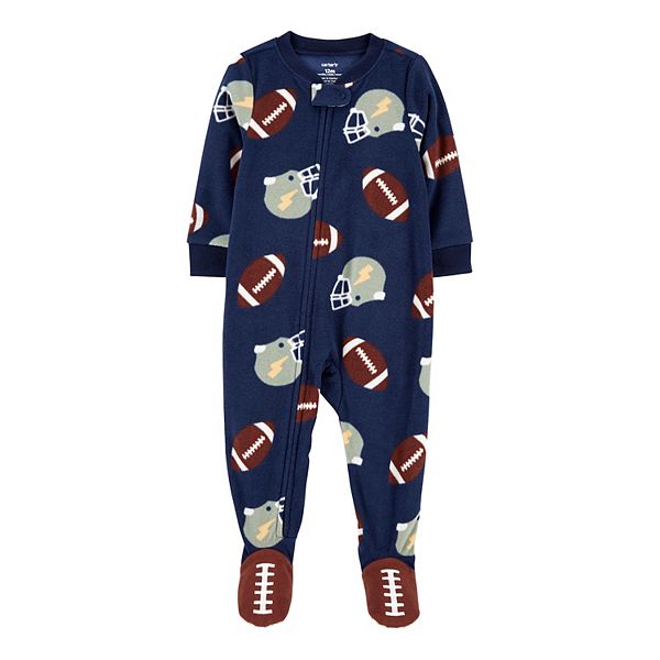 Baby Boy Carter's Football Fleece Footie Pajamas
