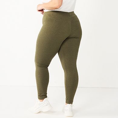 Juniors' Plus Size SO® Solid High-Rise Leggings