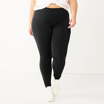 Juniors' Plus Size SO® Solid High-Rise Leggings